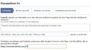 créer sa page Facebook
